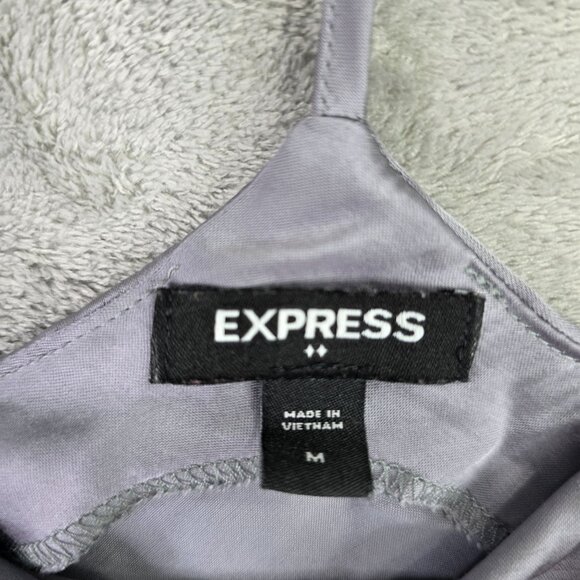 Womens Express Lavender Midi Satin Slip Dress Spaghetti Straps Cowl Neck Size M - Picture 2 of 7